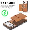 iPhone 17 Pro Kalebol Magnetic Card Bag MagSafe Leather Case Brown - 3