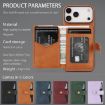 iPhone 17 Pro Kalebol Magnetic Card Bag MagSafe Leather Case Brown - 8
