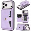 iPhone 17 Pro Kalebol Magnetic Card Bag MagSafe Leather Case Purple - 1