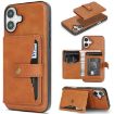iPhone 17 Kalebol Magnetic Card Bag MagSafe Leather Case Brown - 1