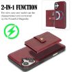 iPhone 17 Kalebol Red Leather MagSafe Case with Card Bag & Ring - 3