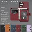 iPhone 17 Kalebol Red Leather MagSafe Case with Card Bag & Ring - 8