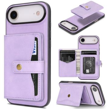 iPhone 17 Air Kalebol Magnetic Card Bag MagSafe Leather Case Purple - 1