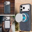 iPhone 17 Pro Max Kalebol Slim MagSafe Leather Case with Card Bag (Blue) - 8