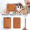 iPhone 17 Pro Kalebol Slim MagSafe Leather Card Case (Brown) - 3