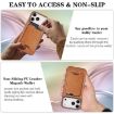 iPhone 17 Pro Kalebol Slim MagSafe Leather Card Case (Brown) - 7