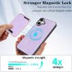 iPhone 17 Kalebol Slim MagSafe Leather Case with Card Bag - Purple - 4