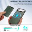 iPhone 17 Air Kalebol Slim MagSafe Leather Case with Card Bag - Green - 4