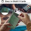 iPhone 17 Air Kalebol Slim MagSafe Leather Case with Card Bag - Green - 5