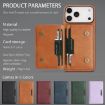 iPhone 17 Pro Kalebol MagSafe Leather Card Bag Case - Brown - 8