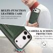 iPhone 17 Pro Kalebol MagSafe Leather Card Bag Case - Green - 6