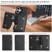 iPhone 17 Kalebol MagSafe Leather Card Bag Case - Black - 4