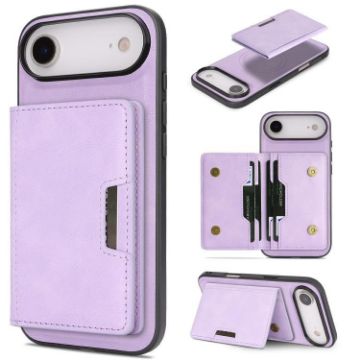 iPhone 17 Air Kalebol MagSafe Leather Card Case (Purple) - 1