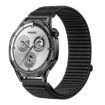 20mm Black Woven Nylon Hook & Loop Fastener Watch Band - 1