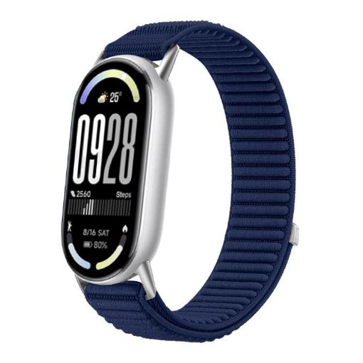 Xiaomi Smart Band 10/9/8 Woven Nylon Watch Band - Azure Hook & Loop - 1