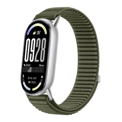 Xiaomi Smart Band 10/9/8 Woven Nylon Watch Band - Spruce Green - 1