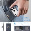 iPhone 17 Pro Kalebol MagSafe Card Holder Leather Case (Blue) - 5