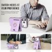 iPhone 17 Pro Purple Leather MagSafe Card Holder Case by Kalebol - 3