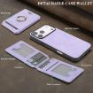 iPhone 17 Pro Purple Leather MagSafe Card Holder Case by Kalebol - 9