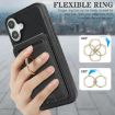 iPhone 17 Kalebol MagSafe Leather Card Holder Case (Black) - 6