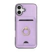 iPhone 17 Kalebol MagSafe Card Holder Leather Case - Purple - 2