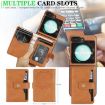 Samsung Galaxy Z Flip6 Brown Leather Case with MagSafe & Card Holder - 6