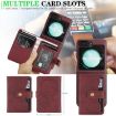 Samsung Galaxy Z Flip6 Red Leather Case with MagSafe & Card Holder - 6