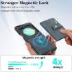 Samsung Galaxy Z Flip6 Blue Leather Case with MagSafe Ring & Card Bag - 7