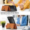 Samsung Galaxy Z Flip7 Leather Case with MagSafe Ring & Card Bag - Brown - 9
