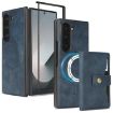 Samsung Galaxy Z Fold7 Leather Case - Magnetic Card Bag & MagSafe Ring (Blue) - 1
