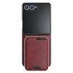 Samsung Galaxy Z Flip7 Red Leather MagSafe Ring Card Case by Kalebol - 2