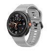 Samsung Galaxy Watch 8 40mm/44mm Gray Silicone Band Wave Black Buckle - 1