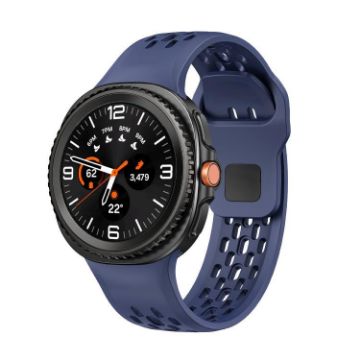 Samsung Galaxy Watch 8 40mm/44mm Black Silicone Band Midnight Blue - 1