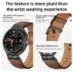 Samsung Galaxy Watch 8 Leather Band 40mm/44mm Red Silver Metal Connector - 5