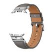 Samsung Galaxy Watch 8 Leather Band 40mm/44mm Gray Silver Metal Connector - 2