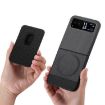 Motorola Moto Razr 40 Black Twill Fabric Card Bag Ring Magnetic Case - 3