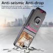 Moto Razr 50/60 Gray Twill Fabric Card Bag Ring Magnetic Case - 4