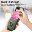 Moto Razr 60 Ultra Green Twill Fabric Card Bag Ring Magnetic Case - 6