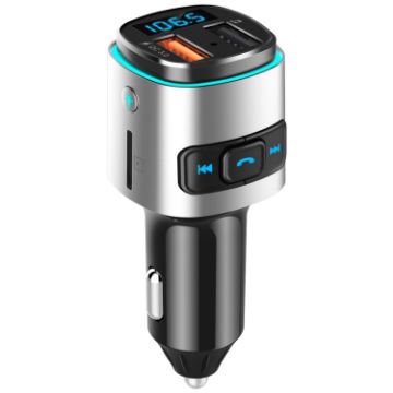 BC41 Multi-Functional MP3 Player, Bluetooth Receiver, USB Charger - Silver Grey - 1