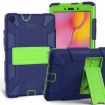 Galaxy Tab A8.0 2019 T290 Shockproof Silicone Case with Holder - Blue/Green - 1