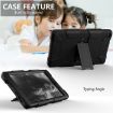 Galaxy Tab A8.0 2019 T290 Shockproof Silicone Case with Holder Black - 4