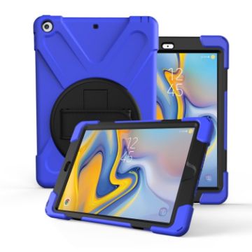 Galaxy Tab A 8.0 T387 Case: 360 Rotation, PC + Silicone, Holder, Strap - 1