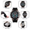 SKMEI 1538 Men's Sports Watch, Large Dial, Black Silicone Belt - 4