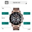 SKMEI 1538 Men's Sports Watch, Large Dial, Silver Steel Belt - 7