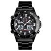 SKMEI 1538 Men's Sports Watch, Large Dial, Black Steel Belt - 1