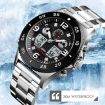 SKMEI 1538 Men's Sports Watch, Large Dial, Black Steel Belt - 4