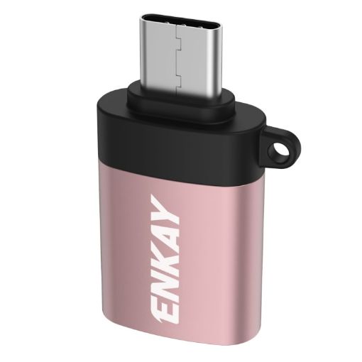 ENKAY ENK-AT101 USB-C to USB 3.0 OTG Adapter Converter - Rose Gold - 1