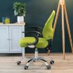 Universal Stretch Office Chair Cover Set, Light Purple - Back & Cushion - 6