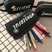 Large Black Silicone Pen Box Pencil Case - School Stationery Supplies - 4