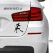 Sexy Witch Fashion Car Sticker Vinyl Decals, 15x14cm, Black Decor - 3